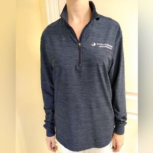 Greg Norman Quarter Zip Pullover 1/4 Zip Navy Spacedye Men’s Size Small